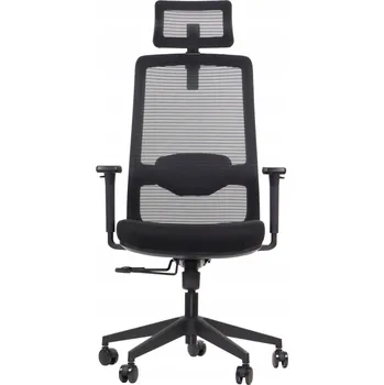 Ergonomická otočná kancelářská židle WISTER černá s výsuvným sedákem