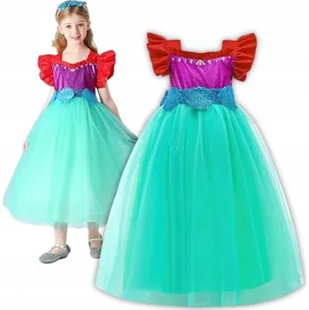 Karnevalový kostým KOSTÝM MOŘSKÉ PANNY ARIELKA MALÁ MOŘSKÁ VÍLA ŠATY KOSTÝM NA KARNEVALOVÝ PLES 104 110