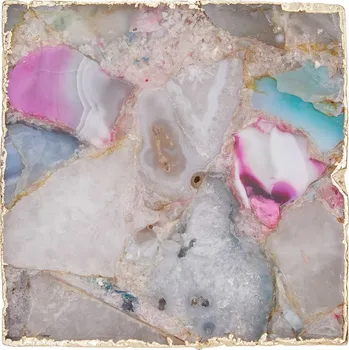 Podtácek Butlers CRYSTAL Podtácek z drahých kamenů čtvercový 10 cm - mix/zlatá