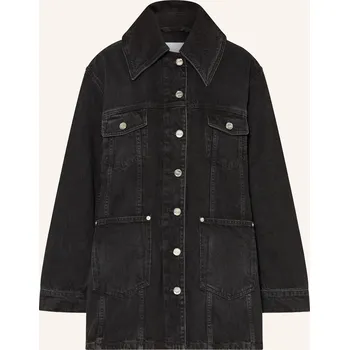 Dámský blejzr Ganni Dámská Džínová Bunda, 055 black washed, 40