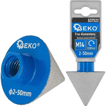 Příslušenství k nářadí Geko Diamantový kuželový fréza 2-50 mm M14 (50)