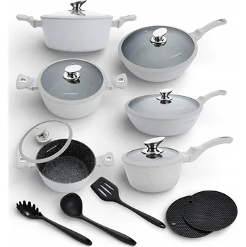 Sada nádobí Sada hrnců Masterpan se skleněnými poklicemi, 15 dílů
