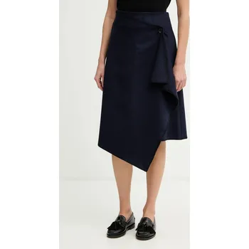 Dámské oblečení Sukně s příměsí vlny Sisley 41JML0036 námořnická modř 59X, vel. 38