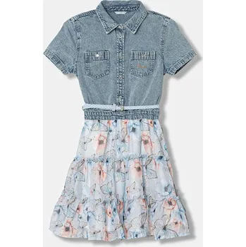 Dámské oblečení Dětské bavlněné šaty Guess J6RK18.D4EU0.PPY2 modrá 50X, vel. 125-135