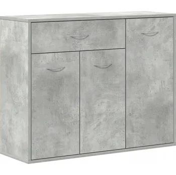 Komoda Minimalistická komoda šedo-betonová 88 x 30 x 70 cm se zásuvkou a dvířky
