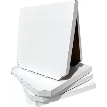 Jednorázové nádobí Krabice na pizzu A 50x50x4,5 bílo-hnědá balík (50 ks)