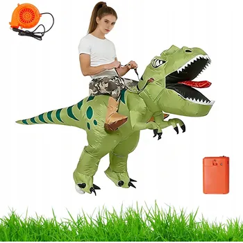 Karnevalový kostým NAFUKOVACÍ KOSTÝM DINOSAURA PRO DOSPĚLÉ PŘEVLEK 150-190CM HALLOWEEN