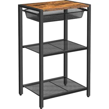 Konferenční stolek Odkládací stolek Vasagle Valeri 45 cm černý/hnědý