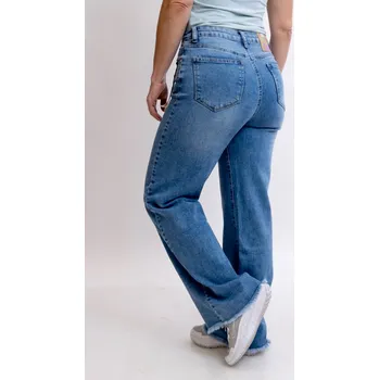 Dámské džíny Moon girl Dámské široké džíny JINX [GD1213] Barva: Světle modrá, Velikost: 40