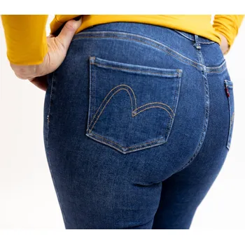 Dámské džíny M.SARA Dámské džíny LIVE DARK BLUE [MS3885-2] Barva: Tmavě modrá, Velikost: 3XL