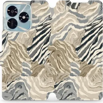 Pouzdro na mobilní telefon Flipové pouzdro Mobiwear - Honor X5c Plus - V168S Pruhovaná malba (Knížkové flip pouzdro, obal, kryt na mobil Honor X5c Plus - V168S Pruhovaná malba, materiál Umělá kůže + TPU - ochrana 360°, stojánek, silikonová vanička, magnetické zavírání)