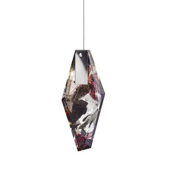 Bomma Luxusní závěsné svítidlo Fragments bez baldachýnu, large Povrch Montury: Antracit, Barva skla: Černá