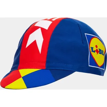 Čepice TREK Replika cyklistické kšiltovky Santini týmu Lidl-Trek modro-žlutá