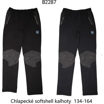 Chlapecké oblečení WOLF klučičí šusťákové kalhoty OUTDOOR Barva: Černá, Velikost: 134