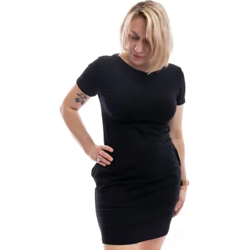 Dámské šaty Italy fashion Šaty SIMPLY light Barva: Černá, Velikost: UNI: S-L