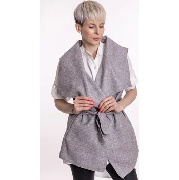 Pánská vesta Italy fashion Fleesová vesta krátká Barva: Šedá, Velikost: UNI