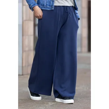 Dámské kalhoty Italy fashion Dámské kalhoty MADELINE Barva: Tmavě modrá, Velikost: UNI: M-XL