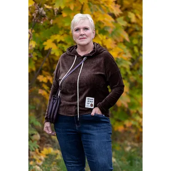 Dámská mikina Italy fashion Dámská mikina ALTA Barva: čokoládová, Velikost: UNI: XL-3XL