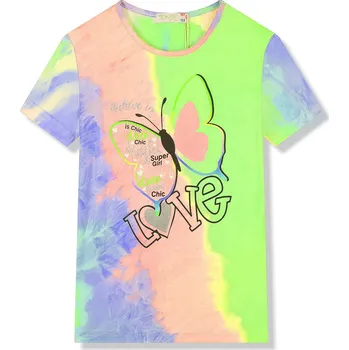 Chlapecké tričko KUGO holčičí Tričko s krátkým rukávem Barva: Fialová batika, Velikost: 116