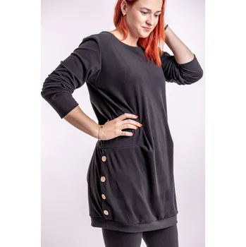 Dámské šaty Italy fashion Šaty ATOMKY Barva: Černá, Velikost: UNI - L/XL