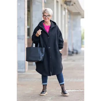 Dámský kabát Italy fashion Přechodový kabát TRACY Barva: Černá, Velikost: UNI: L-3XL