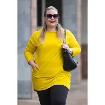 Dámská tunika Italy fashion Dámská tunika VESNA Barva: Žlutá, Velikost: UNI: XL-3XL