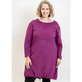 Dámské šaty Italy fashion Mikinošaty LIVIA Barva: Fialová, Velikost: UNI: XL-3XL