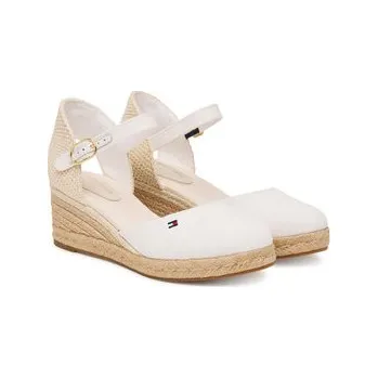 Dámská móda Espadrilky Tommy Hilfiger Mid Wedge Espad Closed Toe FW0FW09233 Écru 37