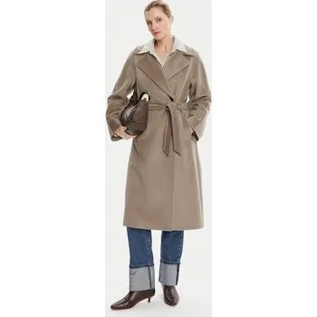 Dámský kabát Weekend Max Mara Vlněný kabát Resina 2525016031 Hnědá Regular Fit 48