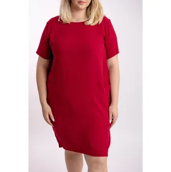 Dámské šaty Italy fashion Šaty REJZA Barva: Vínová, Velikost: UNI - XL-4XL