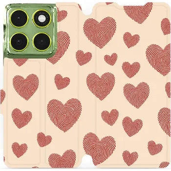 Pouzdro na mobilní telefon Flipové pouzdro Mobiwear - Motorola Edge 70 - VP93S Otisk srdce (Knížkové flip pouzdro, obal, kryt na mobil Motorola Edge 70 - VP93S Otisk srdce, materiál Umělá kůže + TPU - ochrana 360°, stojánek, silikonová vanička, magnetické zavírání)