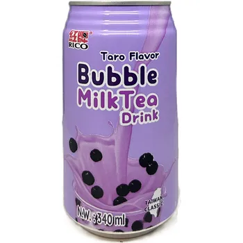 Ledový čaj Rico Bubble MilkTea Drink Taro Flavor 340ml [TW]