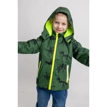 Chlapecká bunda KUGO Klučičí Jarní bunda dino kostra [B2829] Barva: Zelená, Velikost: 128