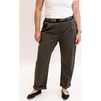 Dámské kalhoty Italy fashion Dámské kalhoty LIMITLESS Barva: Khaki, Velikost: UNI: L-2XL