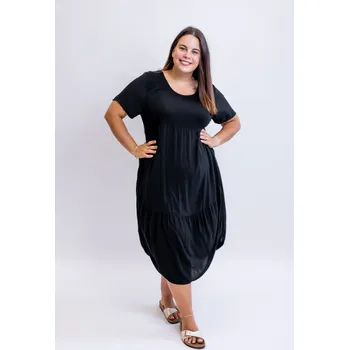 Dámské šaty Italy fashion Šaty GLORIA Barva: Černá, Velikost: UNI XL-3XL