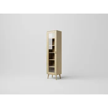 Knihovna SCANDIA Jednodveřová vitrína SC-S02A, borovice