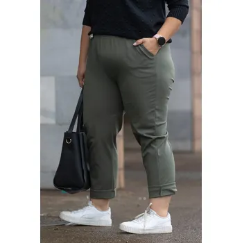 Dámské kalhoty Italy fashion Teplákové kalhoty TRESOR MAXI Barva: Khaki, Velikost: 6XL