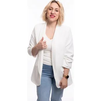 Dámské sako Italy fashion Dámské sako SCARLET Barva: Bílá, Velikost: UNI: L-2XL