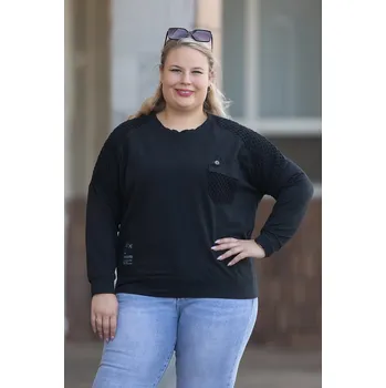 Dámská mikina Italy fashion Dámská mikina NETTA Barva: Černá, Velikost: UNI: XL-4XL