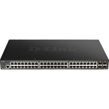 Počítač D-Link DGS-1250-52XMP síťový přepínač Řízený L3 Žádné Podpora napájení po Ethernetu (PoE) Černá