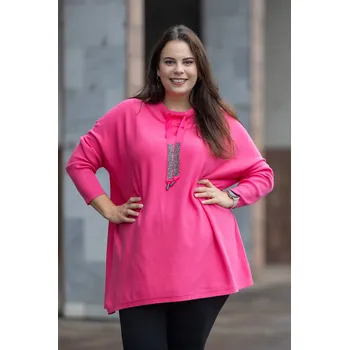 Dámská tunika N.EVERY DAY Tunika SPARK Barva: Růžová, Velikost: UNI: 2XL-4XL