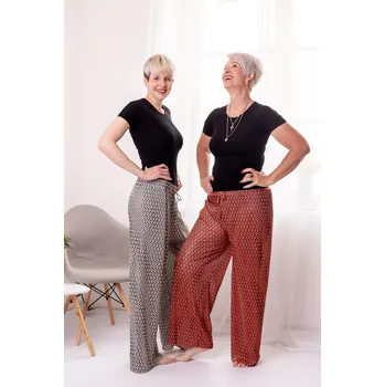 Dámské kalhoty Italy fashion Vzdušné kalhoty FREJZA Barva: Oranžová, Velikost: L/XL