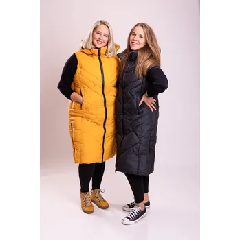 Dámská vesta Temster Dlouhá zimní vesta LA BONITA Barva: Khaki, Velikost: 3XL