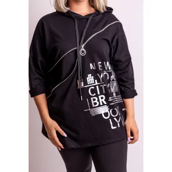 Dámské šaty Italy fashion Tunika BROOKLYN Barva: Černá, Velikost: UNI - L-2XL