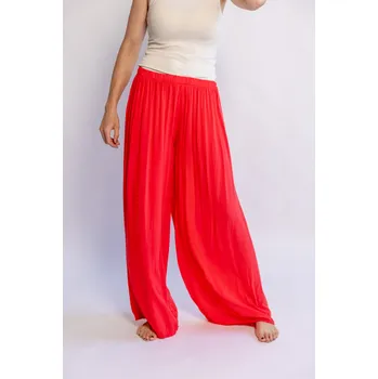 Italy fashion Dámské letní kalhoty BETTY Barva: Červená, Velikost: UNI: M-2XL