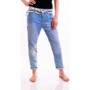 Dámské kalhoty Italy fashion Dámské strečové kalhoty Barva: Tmavě modrá, Velikost: UNI