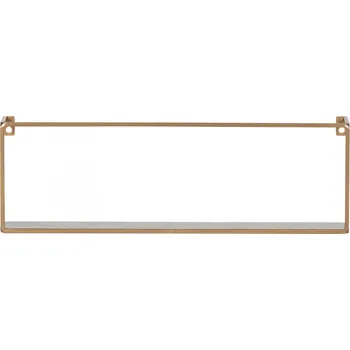 police WOOOD Nástěnná police MEERT zlatá 50 cm 370109-BAA