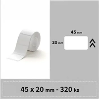 Samolepící etiketa Niimbot štítky R 45x20mm 320ks Bílé pro B21, B21S, B3, B1S