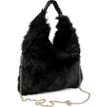 Kabelka Kožešinová kabelka, střední, 20 černá