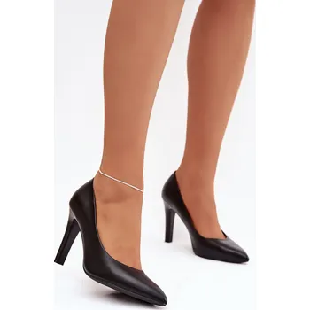 Dámské lodičky Eko kožené lodičky Sergio Leone 1446 Černé 36